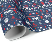 Papier Cadeau 😄 Pickleball 🎄 laide style Sweat de Noël (Coin rond)