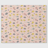 Papier Cadeau Pickleball ! Motif coloré amusant (Plat)