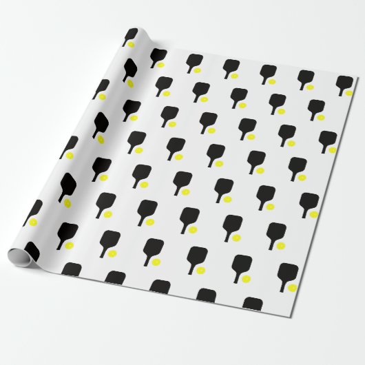 Papier Cadeau Pickleball paddles & balls (Déroulé)