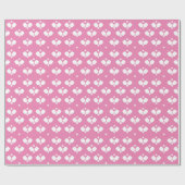 Papier Cadeau Pickleball Party Paddles rose blanc balle cadeau (Plat)