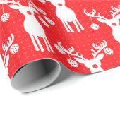 Papier Cadeau Pickleball Reindees Joyeux Noël 🎁 (Coin rond)