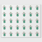 Papier Cadeau Pickleball Snowman Drôle Noël Noël Noël Noël Noël (Plat)