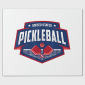 Papier Cadeau Pickleball Support Team Pickleball Player USA (Plat)