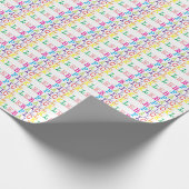 Papier Cadeau Pickleball vieille machine à écrire en blanc (Coin)