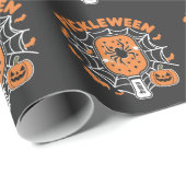 Papier Cadeau Pickleween Funny Éffrayant Halloween Pickleball Sp (Coin rond)