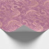 Papier Cadeau Pics Gold Boho en rose (Coin)