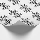 Papier Cadeau Pièce de puzzle en forme de code-barres motif desi (Coin)