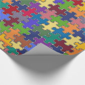 Papier Cadeau pièces de puzzle couleur (Coin)