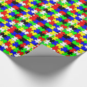 Papier Cadeau Pièces de puzzle lumineuses et colorées (Coin)