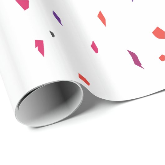 Papier Cadeau Pièces Terrazzo-Jaune Rose (Coin rond)