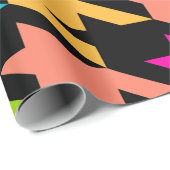 Papier Cadeau Pied de fond coloré motif sans soudure (Coin rond)