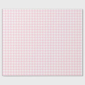 Papier Cadeau Pied-de-poule rose-clair et blanc moyen (Plat)