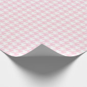 Papier Cadeau Pied-de-poule rose-clair et blanc moyen (Coin)