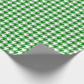 Papier Cadeau Pied-de-poule vert et blanc moyen (Coin)