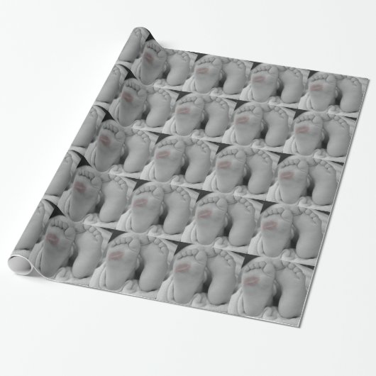 Papier Cadeau Pieds de bébé (Déroulé)