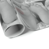Papier Cadeau Pieds de bébé (Coin rond)