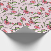 Papier Cadeau Piège à Flytrap Venus rose mignonne accroché à vot (Coin)