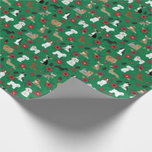 Papier Cadeau Piège cadeau de Noël Poinsettia