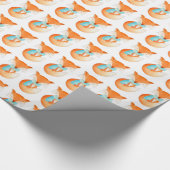 Papier Cadeau Piège de Noël à motif de renard couteau d'hiver (Coin)