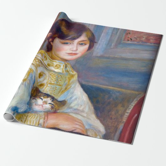 Papier Cadeau Pierre-Auguste Renoir - Enfant avec chat (Déroulé)