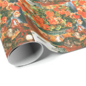 Papier Cadeau Pierre-Auguste Renoir Geraniums Et Chats (Coin rond)