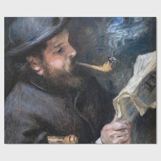 Papier Cadeau Pierre-Auguste Renoir - Lecture Claude Monet (Plat)