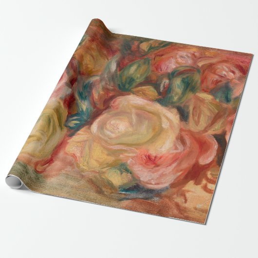 Papier Cadeau Pierre-Auguste Renoir - Rose (Déroulé)