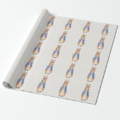 Papier Cadeau Pierre avec un fond de lin gris (Déroulé)