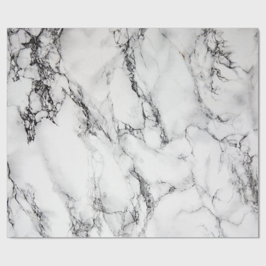 Papier Cadeau pierre blanche moderne et élégante (Plat)