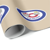 Papier Cadeau Pierre de curling (Coin rond)