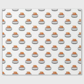 Papier Cadeau Pierre de curling Emoji (Plat)