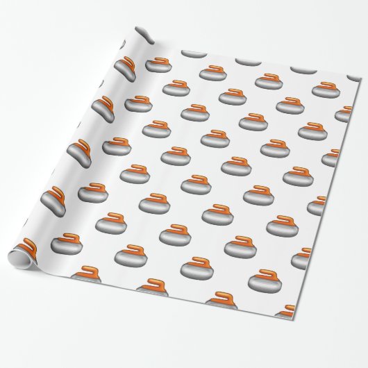 Papier Cadeau Pierre de curling Emoji (Déroulé)