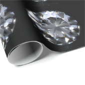 Papier Cadeau Pierre de diamant : l'espace noir brille. (Coin rond)