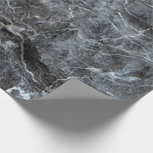 Papier Cadeau Pierre de marbre gris (Coin)
