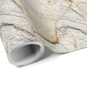 Papier Cadeau Pierre de marbre texturée marron et noire (Coin rond)