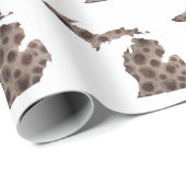 Papier Cadeau Pierre de Petoskey (Coin rond)