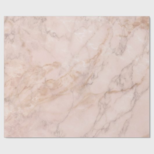 Papier Cadeau Pierre en marbre brillant Rose en poudre dorée (Plat)