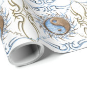 Papier Cadeau Pierre et Eau Yin Yang (Coin rond)
