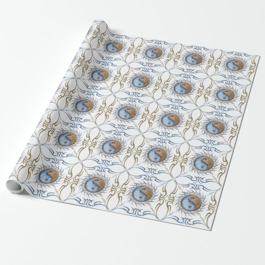 Papier Cadeau Pierre et Eau Yin Yang (Déroulé)