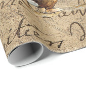 Papier Cadeau pierre lapin (collection3) Papier de tissus (Coin rond)