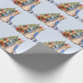 Papier Cadeau Pierre le lapin avec Elf et sapin de Noël (Coin)