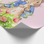 Papier Cadeau Pierre le lapin dans son jardin (Coin)