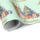 Papier Cadeau Pierre le lapin Premier Noël (Coin rond)