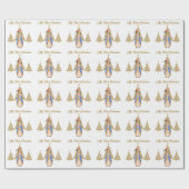 Papier Cadeau Pierre le lapin Santa Hat Premier arbre de Noël (Plat)