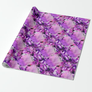 PAPIER CADEAU PIERRE PORTE-BONHEUR POURPRE LILAS DE GEMME DE