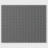 Papier Cadeau Pierre précieuse grise (Plat)