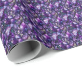 Papier Cadeau Pierre précieuse violette (Coin rond)