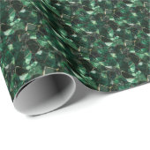 Papier Cadeau Pierre verte foncée (Coin rond)