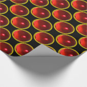 PAPIER CADEAU PIERRES DE GEM ROUGE BRILLANTES EN RUBY (Coin)