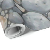 Papier Cadeau Pierres de plage Coques Galets Rochers Peinture Ar (Coin rond)